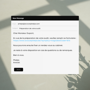 Mail modèle audit